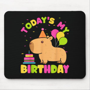 Heute ist mein Geburtstag Mädchen Capybara Liebhab Mousepad