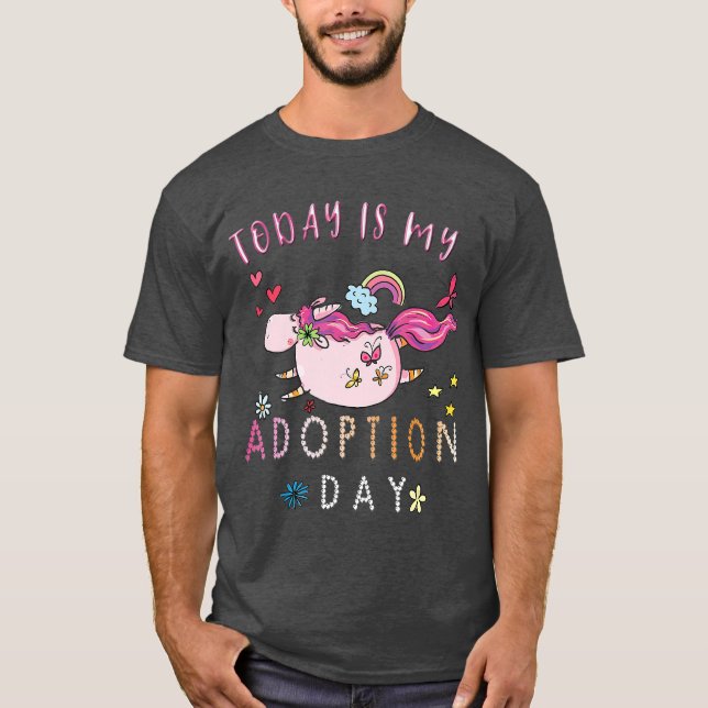 Heute ist meine Adoption Adoption Geschenk für Kin T-Shirt (Vorderseite)