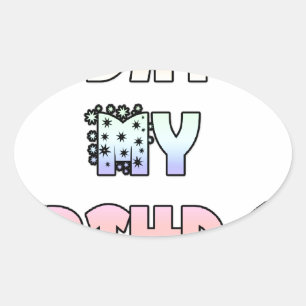 Heute ist meine Geburtstagskunst Print Ovaler Aufkleber