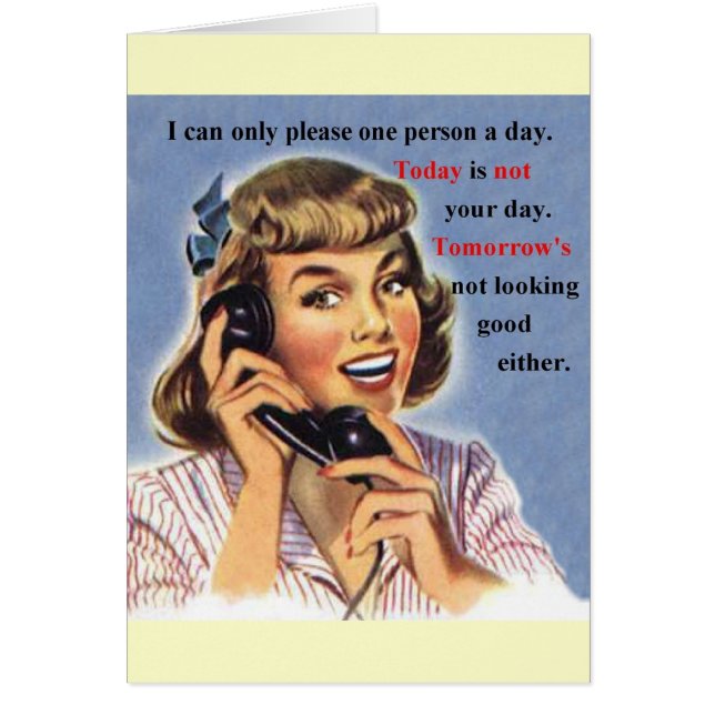 Heute ist nicht dein Tag - Retro-Image-Tasse (Vorne)