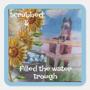 Heute ist süße Jamie gefüllt Quadratischer Aufkleber