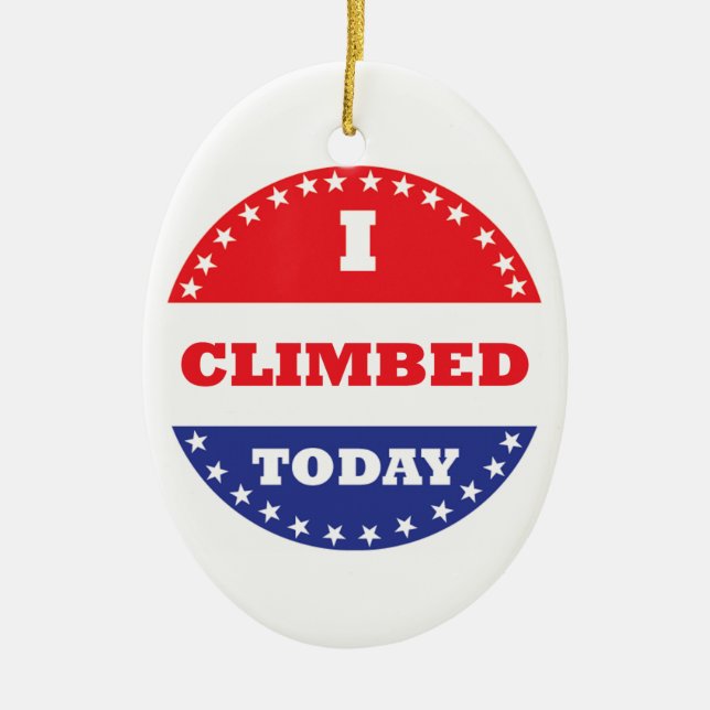 Heute kletterte ich keramik ornament (Vorne)