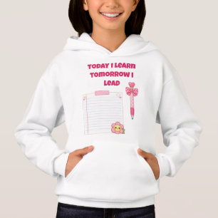 Heute lerne ich, morgen führe ich Kinder T-Shirt Hoodie