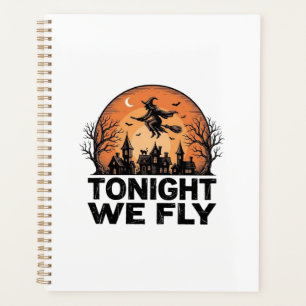 Heute Nacht fliegen wir Vintage-Hexen-Halloween-Sh Planer