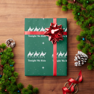 Heute Nacht reiten wir Weihnachten Christlicher Gl Geschenkpapier