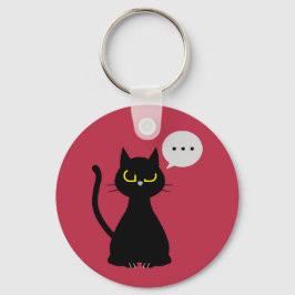 HEUTE NICHT! Funny Black Cat Key Ring Schlüsselanhänger