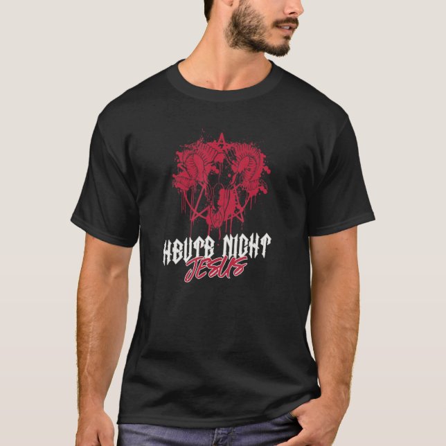 HEUTE NICHT JESUS Baphomet Satan Occultism Antichr T-Shirt (Vorderseite)