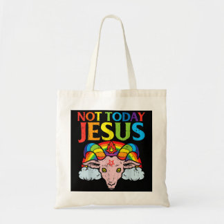 Heute. Nicht Jesus Satan. Satanischer Regenbogen. Tragetasche