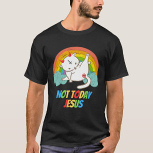 Heute nicht Jesus Teufelsanbetung Satanisch Hail S T-Shirt