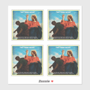 Heute nicht Satan Matthew 4:10 Aufkleber