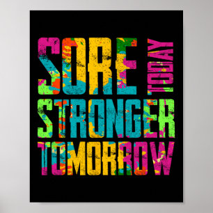 Heute noch intensiver: Morgen Motivierend Workout Poster
