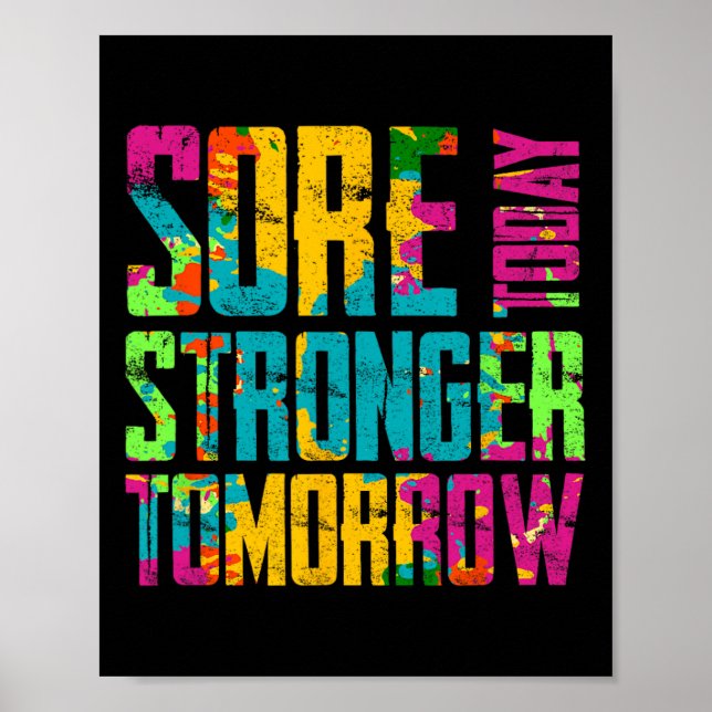 Heute noch intensiver: Morgen Motivierend Workout Poster (Vorne)