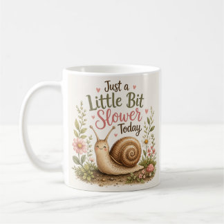 Heute nur ein bisschen langsamer – Süße Schnecken- Kaffeetasse