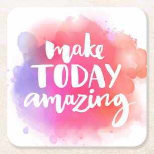 Heute Phantastisch Rechteckiger Pappuntersetzer