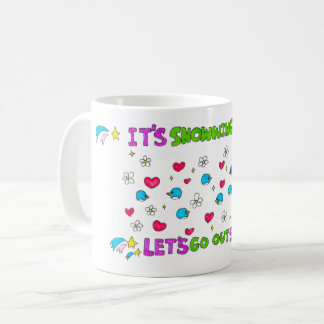 Heute schneit es Pinguine, gehen wir nach draußen Kaffeetasse