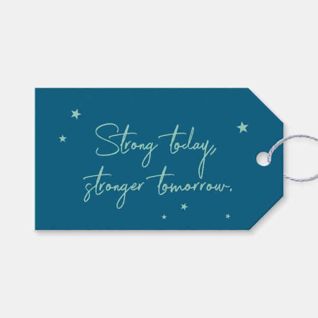 Heute stark, morgen stärker geschenkanhänger (Vorderseite (Horizontal))