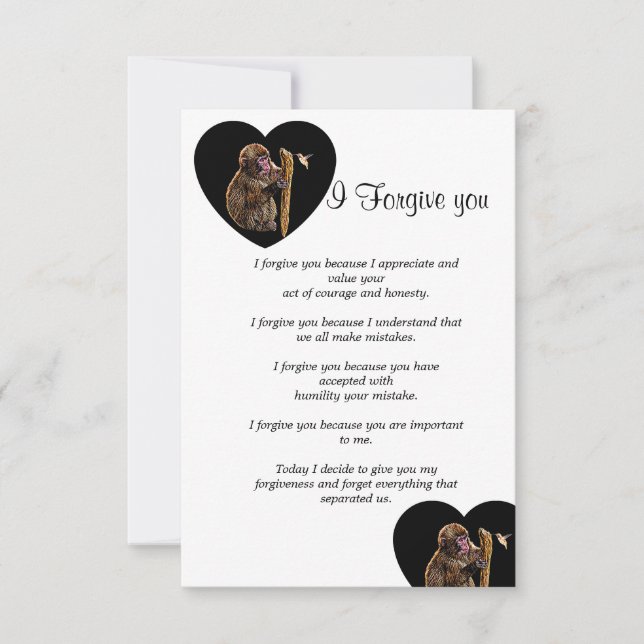 heute verzeihe ich Ihnen eine Karte (Vorderseite)