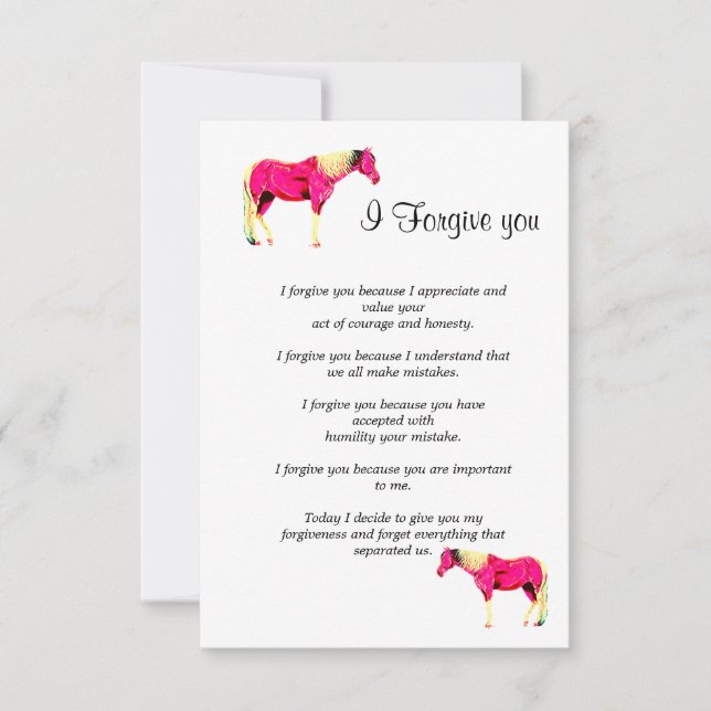 heute verzeihen Sie Mitteilungskarte (Vorderseite)