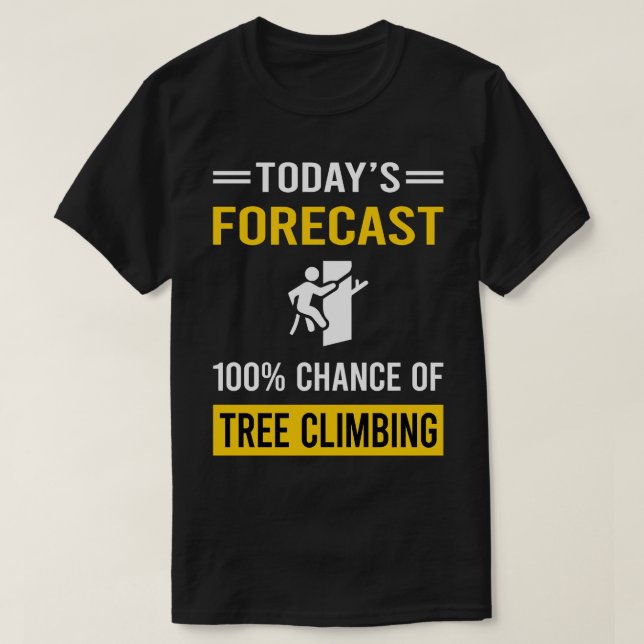 Heute Vorhersage Bäume Klettersteig T-Shirt (Design vorne)