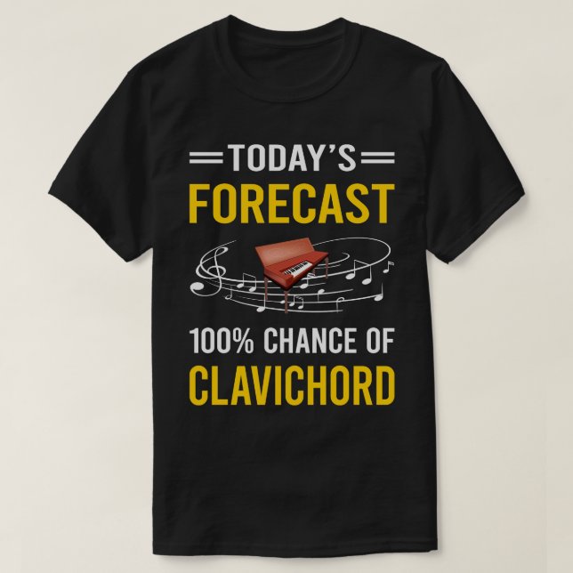 Heute Vorhersage Clavichord T-Shirt (Design vorne)