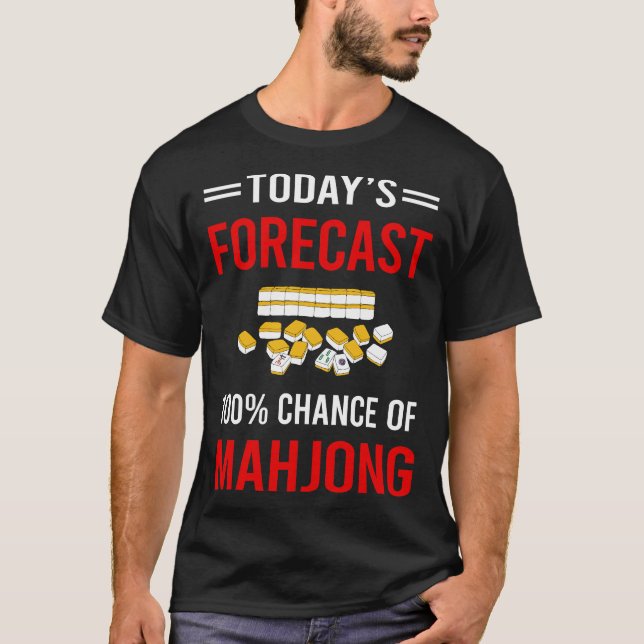 Heute Vorhersage Mahjong Majong Mah Jong Mah Jongg T-Shirt (Vorderseite)