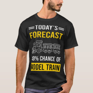 Heute Vorhersage Modellbahnzug Eisenbahn T-Shirt