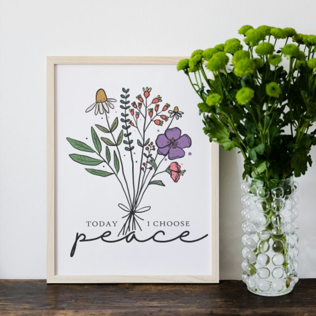 Heute wähle ich Frieden Poster (Von Creator hochgeladen)