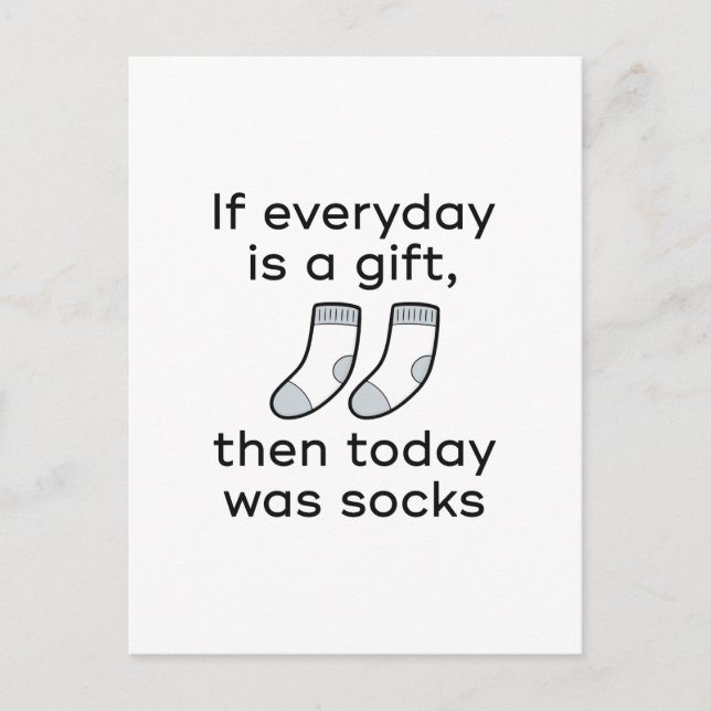 Heute waren Socken Postkarte (Vorderseite)