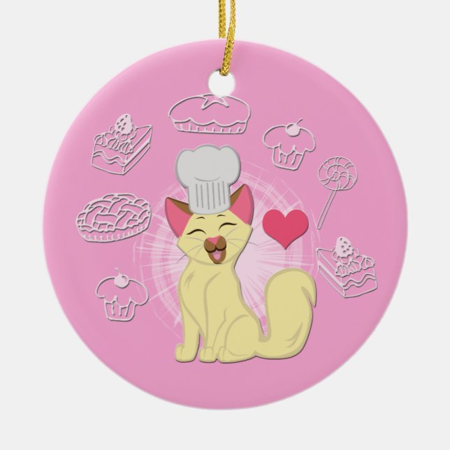 Heute werde ich backen! keramik ornament (Vorne)