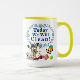 Heute werden wir reinigen, aber du bist dabei, den tasse
