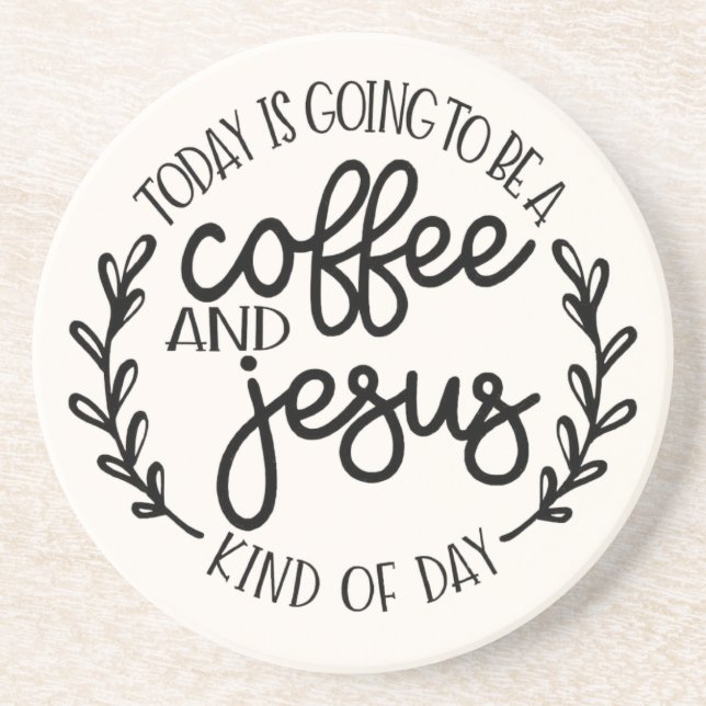 Heute wird ein Kaffee Sandstone Untersetzer (Vorne)