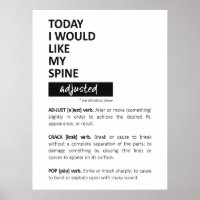 Heute würde ich, Chiropraktik Poster, Chiropraktik