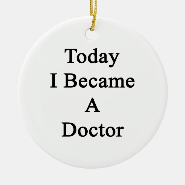 Heute wurde ich ein Doktor Keramikornament (Vorne)