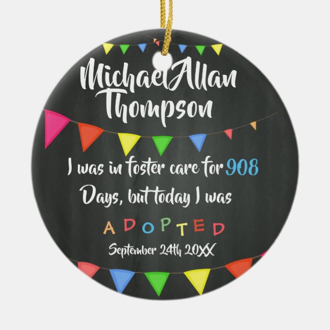 Heute wurde ich von der Pflegesorgfalt - Keramik Ornament (Vorne)