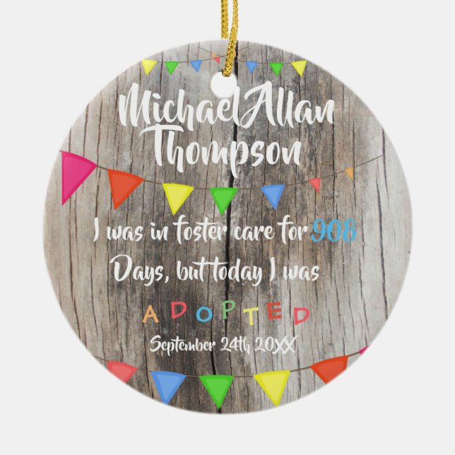 Heute wurde ich von der Pflegesorgfalt - Keramik Ornament (Vorne)