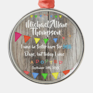 Heute wurde ich von Foster Care Adoptiert - Indivi Silbernes Ornament