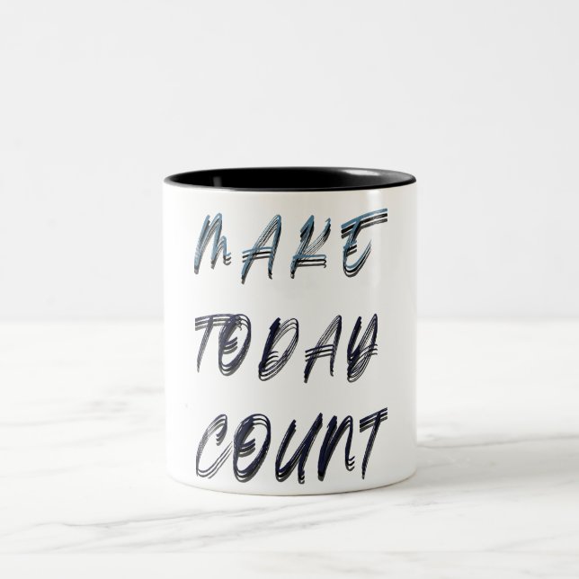 heute zählen zweifarbige tasse (Mittel)