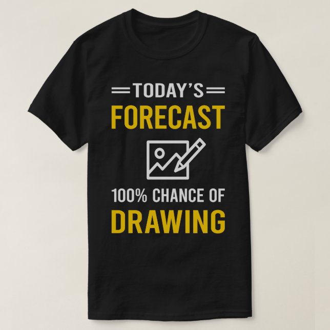 Heute Zeichnend Prognose T-Shirt (Design vorne)
