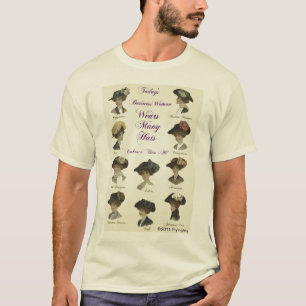 Heutige Frauen tragen viele Hüte T-Shirt