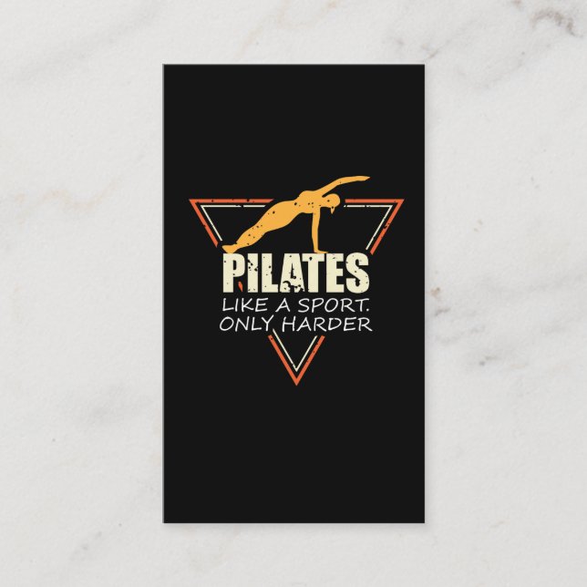 Heutige Pilates wie ein Sport nur härter Visitenkarte (Vorderseite)