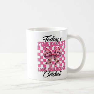 Heutige Vorhersage 100% Cricket-Spielerin Mädchen Kaffeetasse