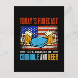 Heutige Vorhersage Cornhole Und Bier Begleitkarte