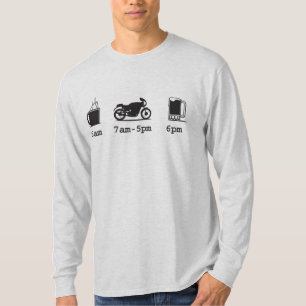 Heutiger Zeitplan - Kaffee, 2wheels u. Bier - T-Shirt