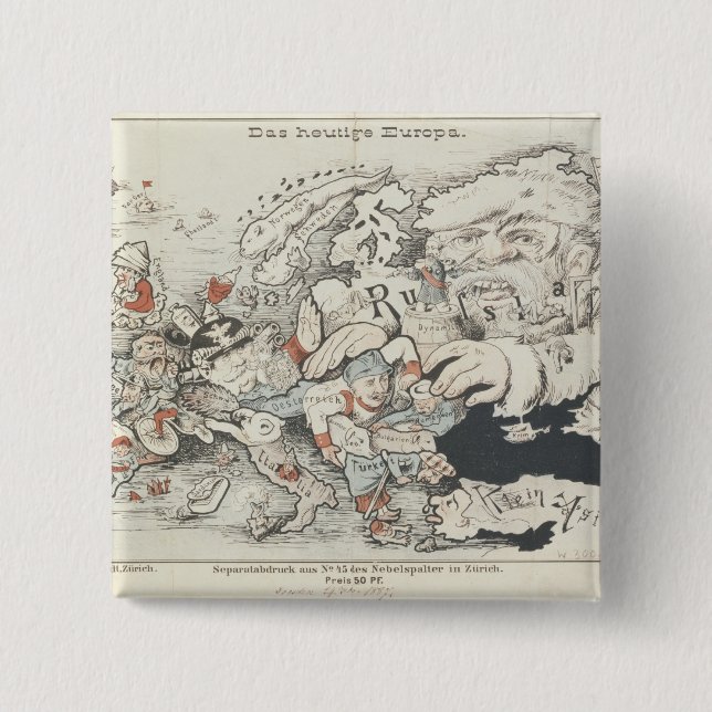 Heutiges Europe', 1887 Button (Vorderseite)