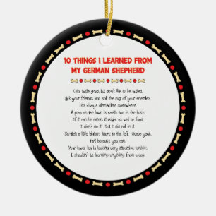 Heutiges, was ich von meinem deutschen Hirten gele Keramikornament