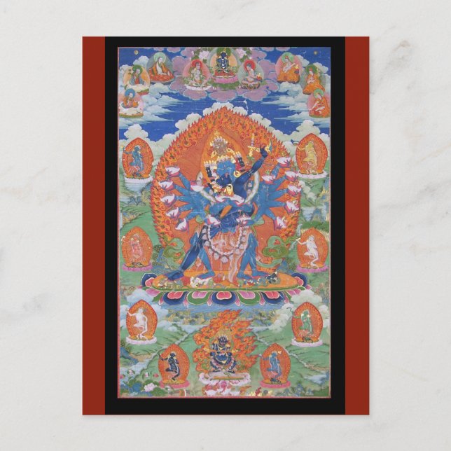 Hevajra Tibetisch-buddhistische Deity Art Postkarte (Vorderseite)