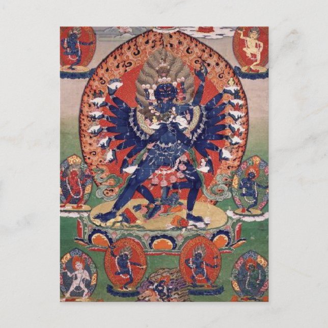 Hevajra tibetisch-buddhistische Deity Postkarte (Vorderseite)