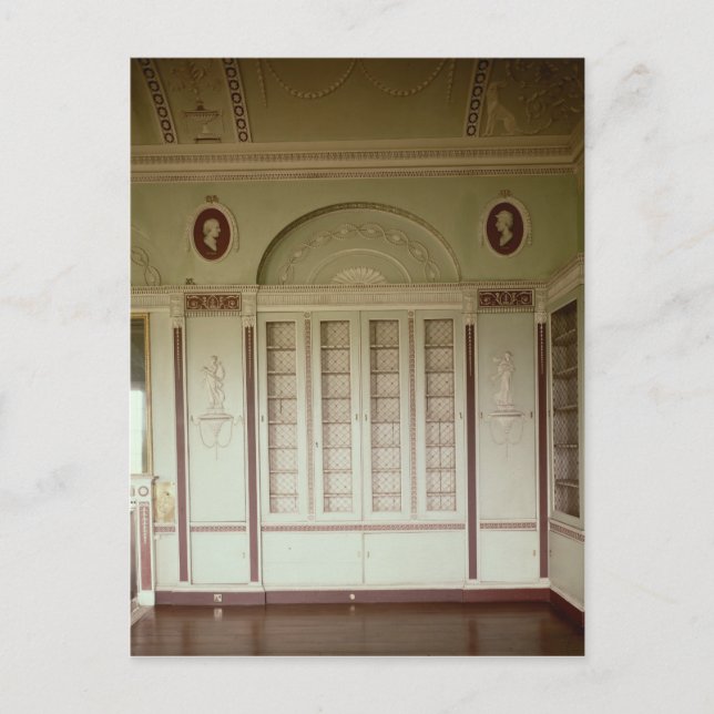 Heveningham Hall, Suffolk: Bibliothek, 1778-80 Postkarte (Vorderseite)