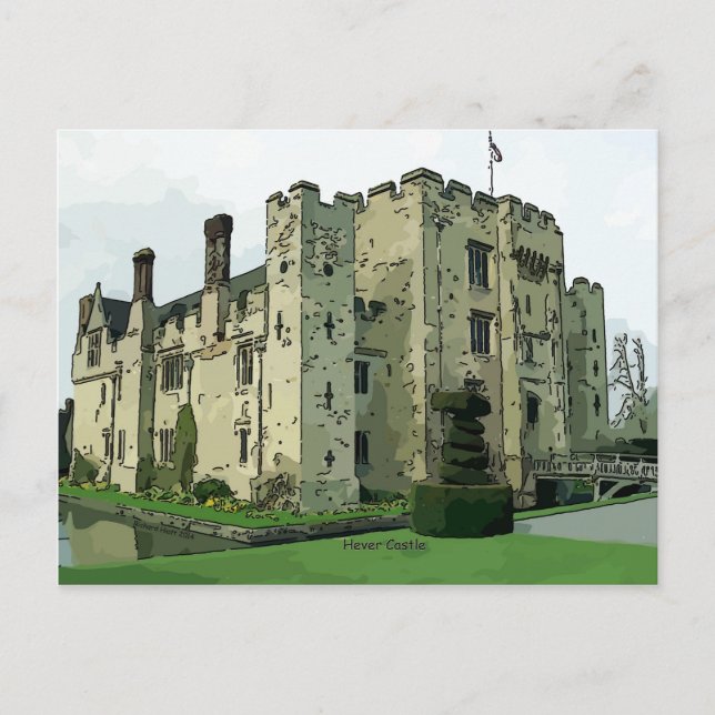 Hever Castle Design 2 Postkarte (Vorderseite)