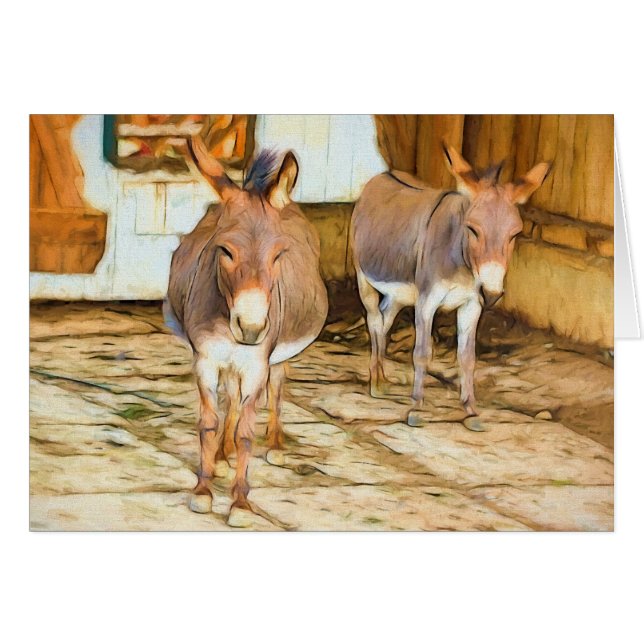 Hew Haw Donkeys Blank Card (Vorderseite (Horizontal))